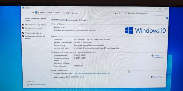 Ordenador Completo. PC sobre mesa. Con Wifi usb