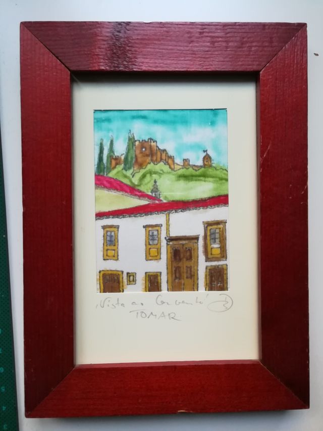 Cuadro pintado sobre seda