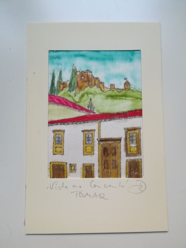 Cuadro pintado sobre seda