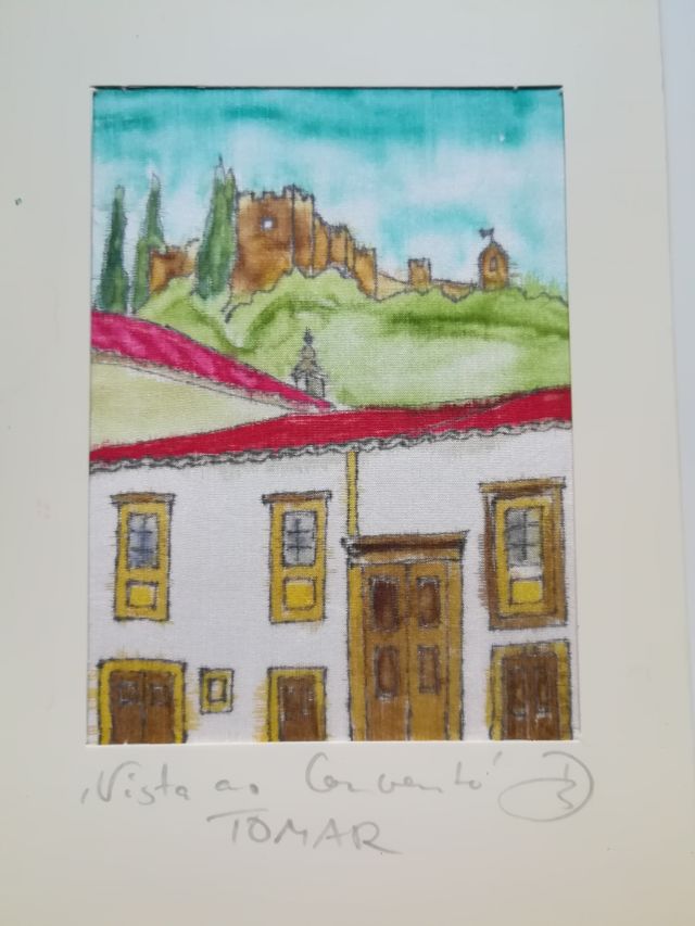 Cuadro pintado sobre seda