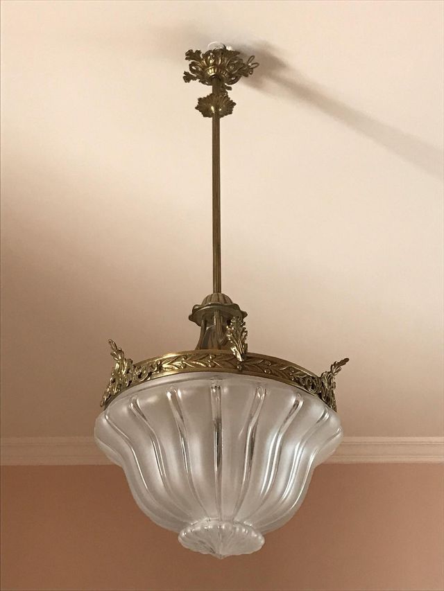 Lámpara bronce antigua