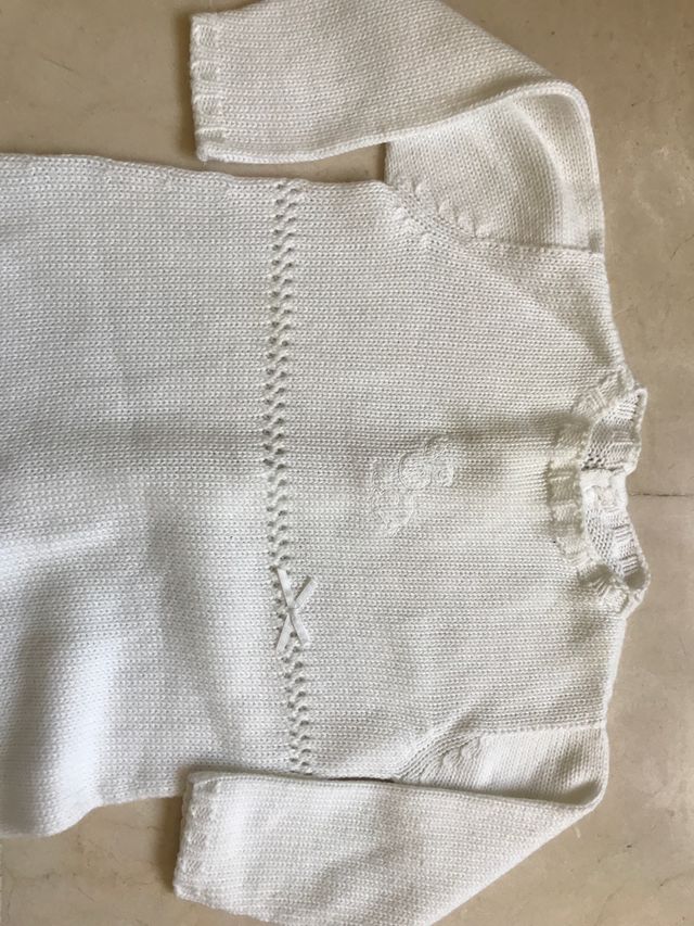 Traje body de lana blanca