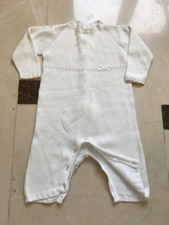 Traje body de lana blanca