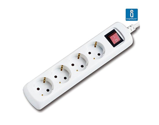 Regleta Alargadera de distribuci/ón SCHUKO con Interruptor para 250 V 2 Metro 3 enchufes