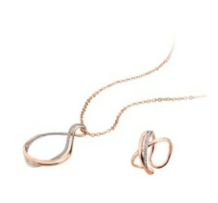 Cadena y anillo oro rosa