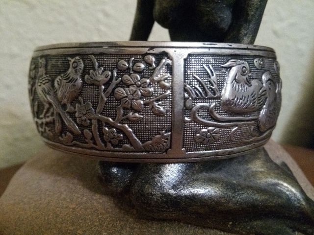 Dos pulseras plata tibetana