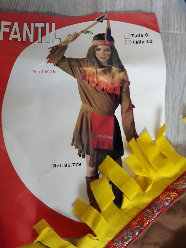 DISFRAZ INDIO.(unisex)