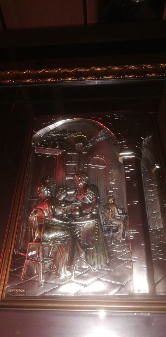 Cuadro colección Plata arg 925 en relieve