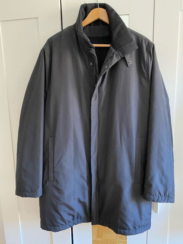 Abrigo hombre vestir negro T48