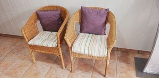 Sofá mimbre de segunda mano en WALLAPOP