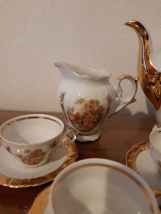 Juego de café de porcelana fina