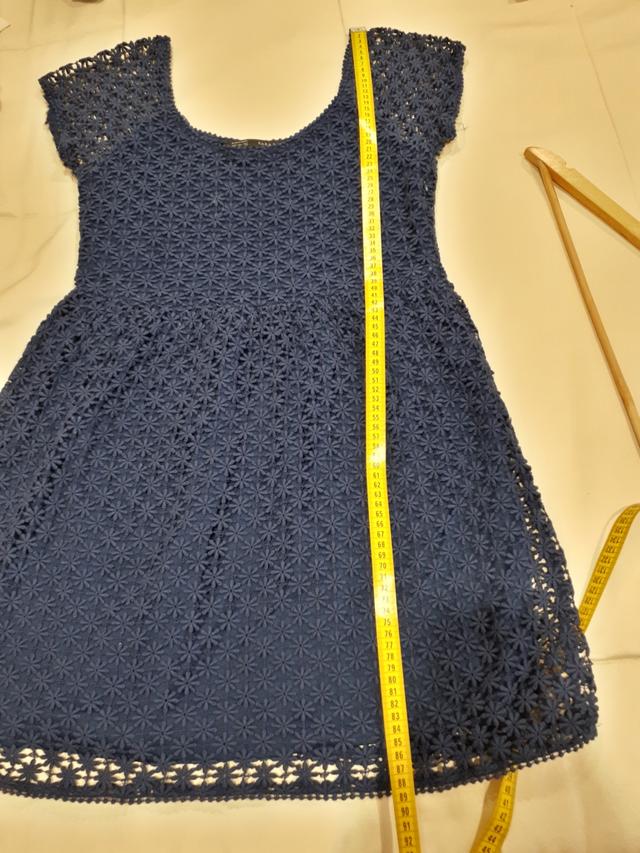 Vestido T. 40 de Zara azul marino de verano