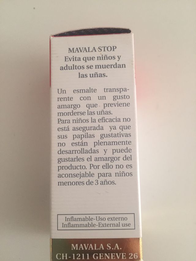 Esmalte transparente Mavala Stop. Nuevo
