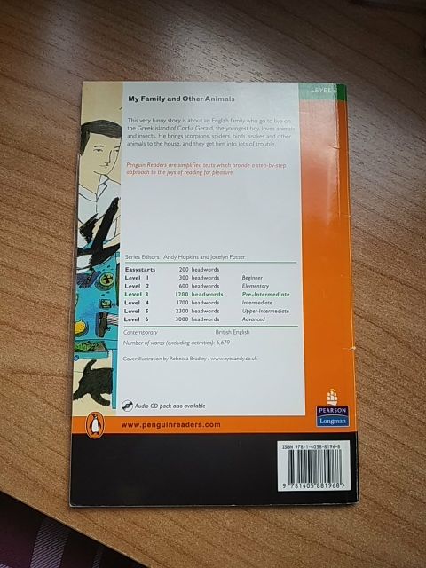 Libro My family and Other Animals + CD en inglés