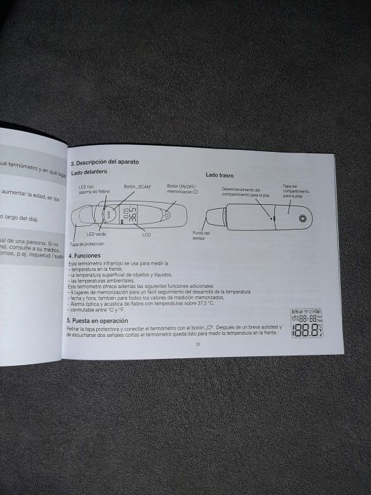 termometro eléctrico frontal 3 en 1