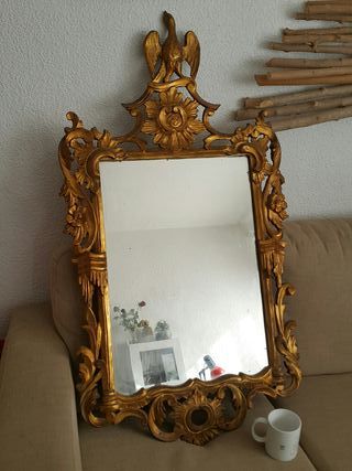 Espejo antiguo dorado de segunda mano en WALLAPOP
