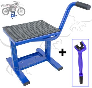 Caballete trasero elevador de moto ajustable con soportes de goma Carga 300 kg Profesional