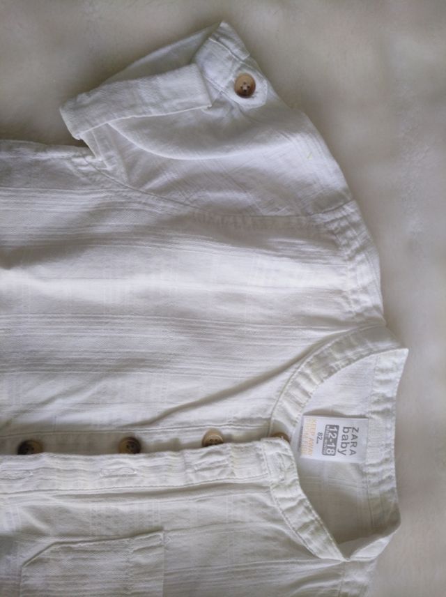 Camisa cuello mao 12-18 meses. Como nueva