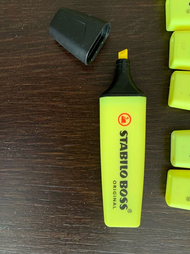 10 Rotuladores Stabilo Boss 70 Amarillo fluor
