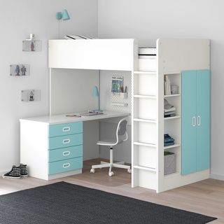 Cama con escritorio Ikea de segunda mano en WALLAPOP