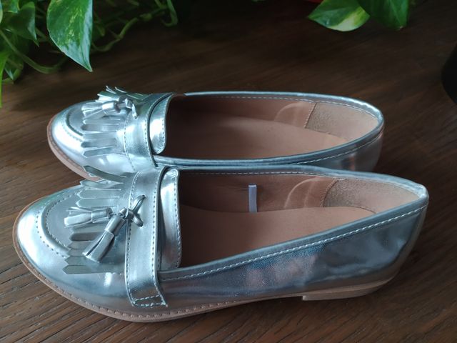 Manoletinas plateadas