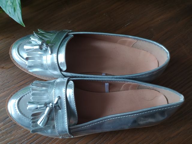 Manoletinas plateadas