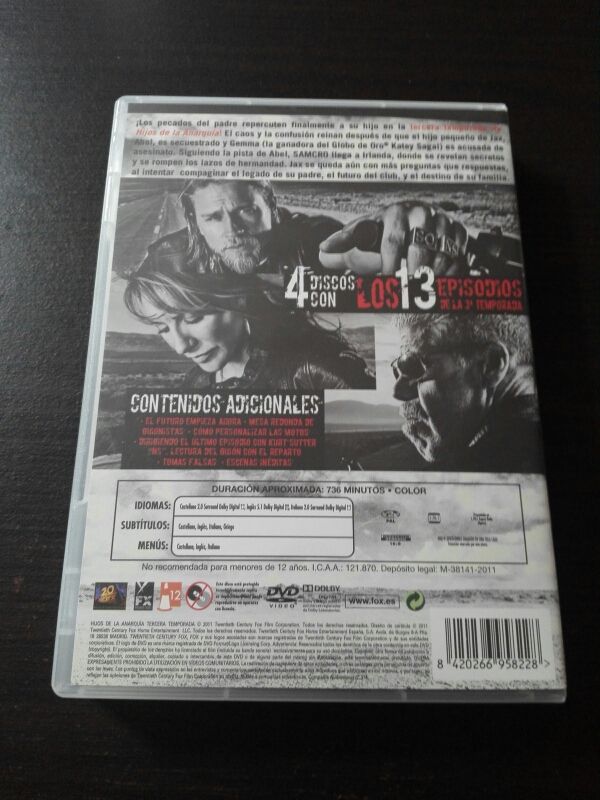 hijos de la anarquia en dvd