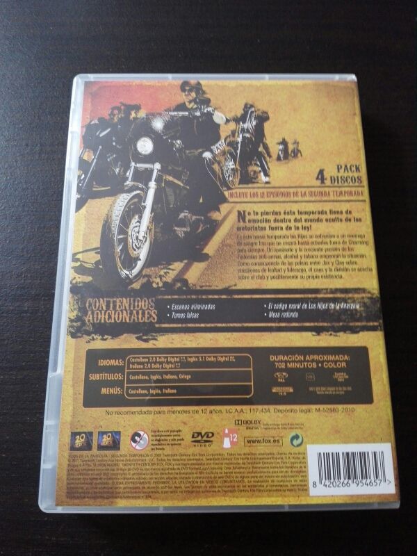 hijos de la anarquia en dvd
