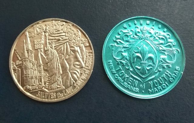 Monedas Fichas Tokens Mardi Gras New Orleans 1982