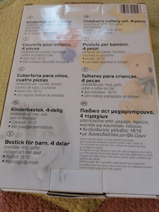cubertería para niños