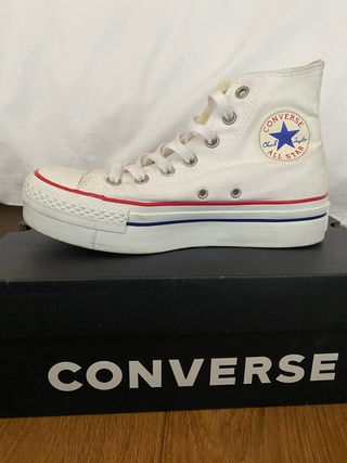 converse plataforma linea roja