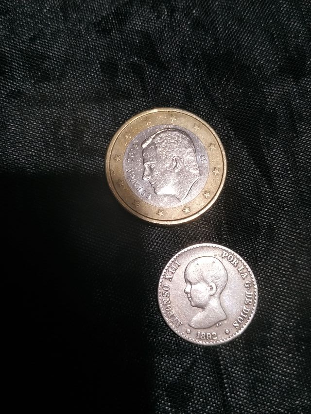 moneda Alfonso XIII 50cnt. plata 1892