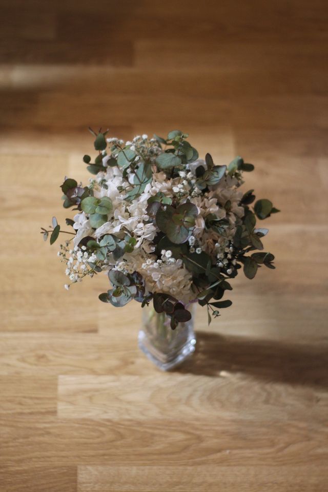 Ramo de novia de flores secas y preservadas