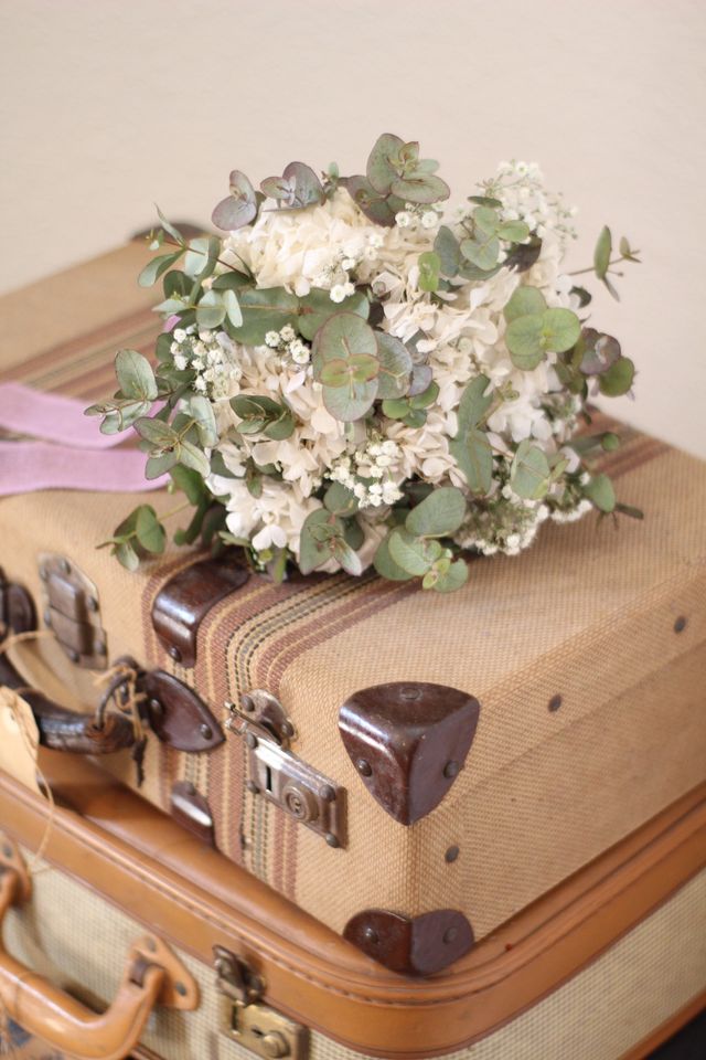 Ramo de novia de flores secas y preservadas