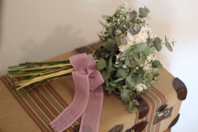 Ramo de novia de flores secas y preservadas