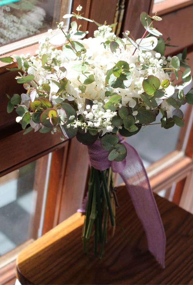 Ramo de novia de flores secas y preservadas