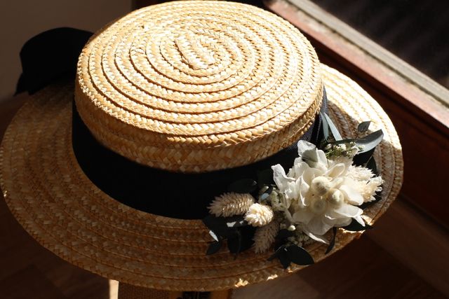 Canotier de flores preservadas