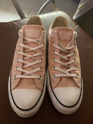 converse plataforma rosa claro