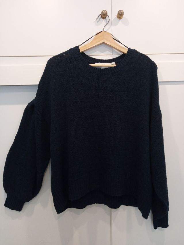 Jersey de punto azul marino