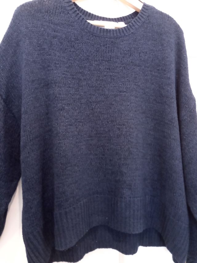 Jersey de punto azul marino