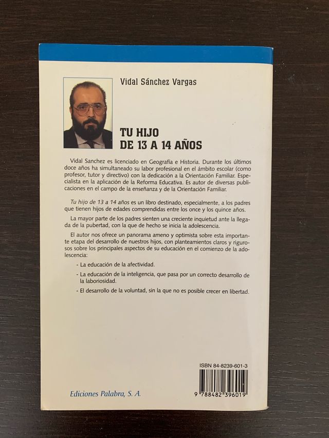 Tu hijo de 13 a 14 años. Vidal Sanchez Vargas