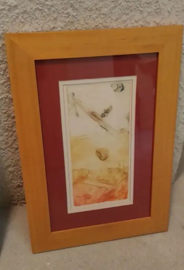 Tríptico con lámina pintada