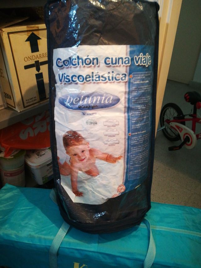 lote cuna y colchón de viaje