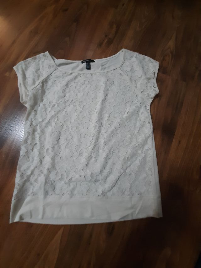 camiseta encaje Mango