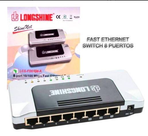 Switch Longshine 8-Port 10/100Mbps 