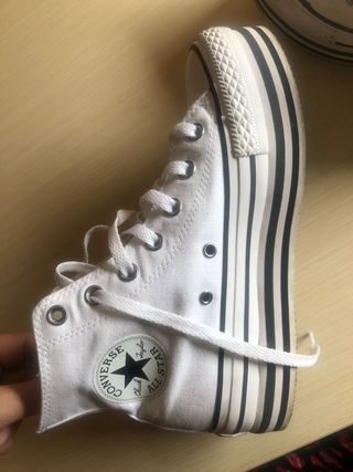 all star negras plataforma