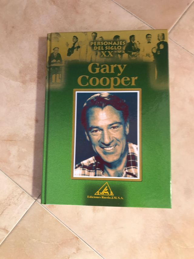 Lote 3 libros Greta Garbo, Eva Perón y Gary Cooper