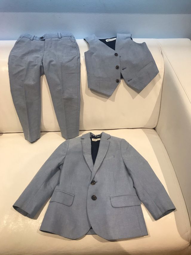 Traje niño ceremonia completo azul 3 años