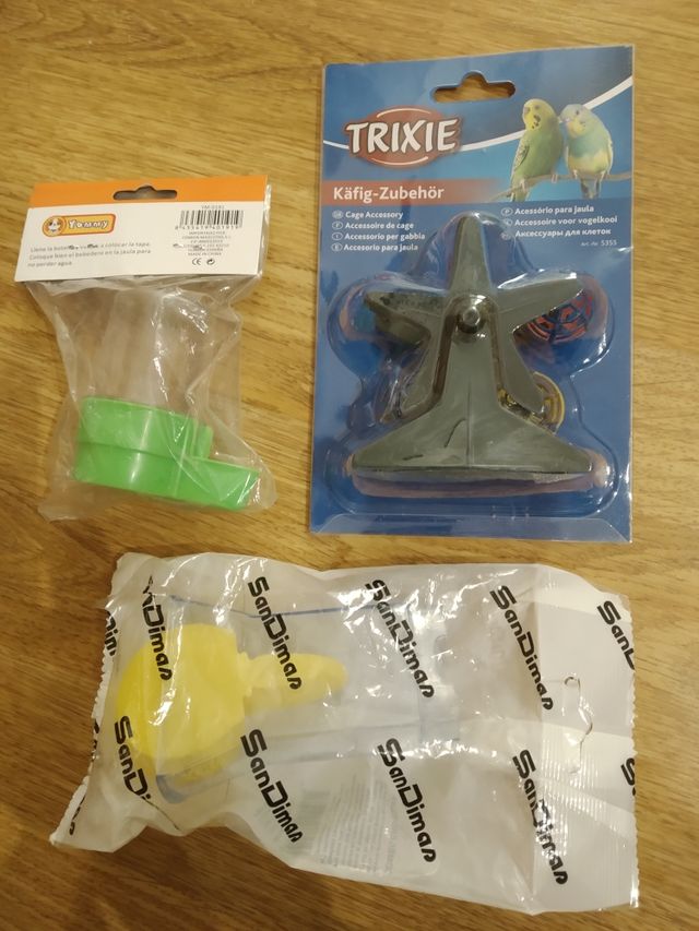 Accesorios nuevos para jaula pájaros