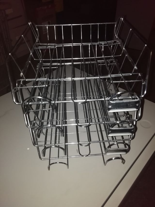 Archivador apilable acero inox. de segunda mano por 5 € en Barcelona en